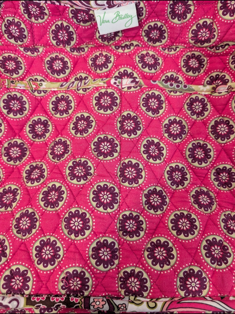 Vera Bradley Very Berry Paisley Pink Quilted Duffel Bag - Picture 10 of 13